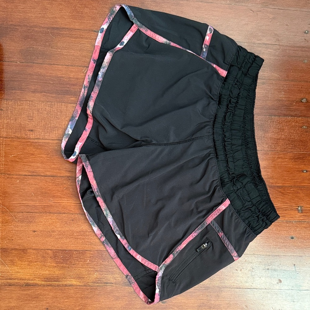 lululemon athletica Black Shorts with Pink Accents